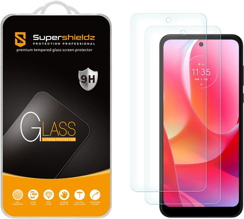 Supershieldz (2 Pack) Designed for Motorola Moto G Play (2023) Tempered Glass Screen Protector, Anti Scratch, Bubble Free......