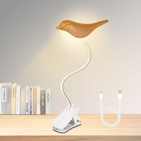 Small Bird Touch Lamp, Dimmable and Cordless Bird Night Light, USB Rechargeable Touch Sensor Control Table and Desk Lamp for Bedroom...