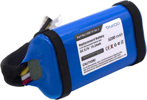 jblFLip 5 Battery Replacement for jblFLIP5WHTAM Link Portable,fits Part no JBL ID1060-B,1INR19/66-2, ID1060-A,33LIR200120(5200mAh)...