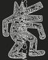 Bruce McGaw Graphics Dog, 1985 by Keith Haring, Art Print Poster, Paper Size 14" x 11" Image Size 10" x 8"(2488)...