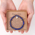 Birthday Gifts for 60 Year Old Woman Lapis lazuli Bead Bracelet with Sterling Silver Heart Charm Gifts for Turning 60 with Card and Gift Box...
