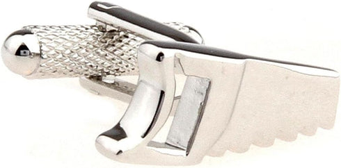 Hammer and Saw Construction Pair of Cufflinks in a Presentation Gift Box & Polishing Cloth...