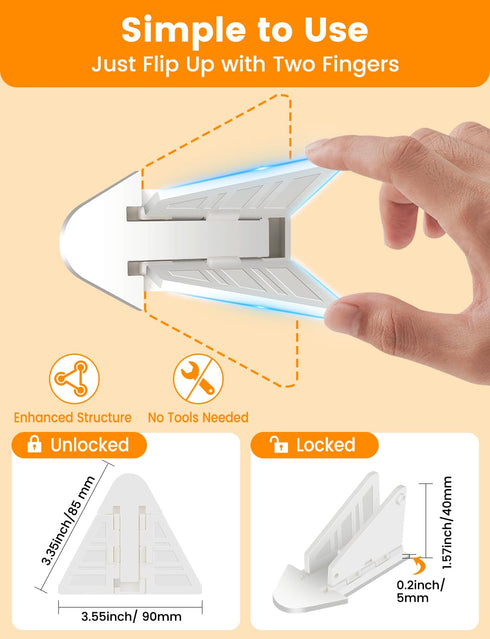 4PACK Sliding Glass Door Lock, Baby Proofing Window Door Locks Security Bar, Baby Child Safety Products Kits Locks, Slide Window Locks for Kids Pa...