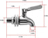 Oak Leaf Replacement Spigot for Beverage Dispenser, Stainless Steel Spigot for Drink Dispenser, Water Dispenser Faucet, Food Grade, 2 Pack...