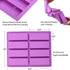 Large Rectangle Silicone Mold 2 PCS 8-Cavity Granola Bar Nutrition Cereal Bar Moulds Baking Pan for Energy Bar Chocolate Truffles Muffin Brownie C...