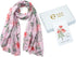 Rose Fashion Birth Flower Scarf For Women Christmas Scarf Shawls And Wraps Birthday Gifts Set Box For Mum/Grandma/Bridesmaid Unique Winter Idea We...