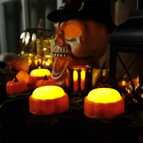 Homemory Halloween Bright LED Pumpkin Lights with Remote Control and Timers, Jack O’ Lantern Lights Battery Operated for Halloween, Fall Decoratio...