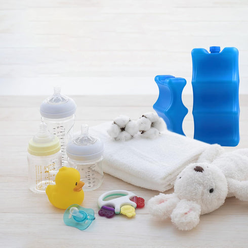 Pack of 4 Reusable Ice Packs for Breastmilk Storage, Bottle Ice Packs for Breastfeeding Mom...