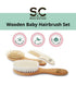 Baby Hair Brush and Baby Comb Set for Newborn, Boy and Girl - Wooden Baby Brush w/Soft Goat Bristles for Cradle Cap - Infant, Toddler Hair Brush, ...