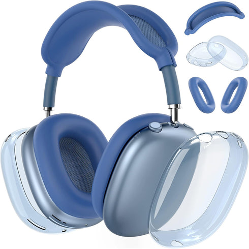Silicon Case Cover for AirPods Max Headphones, Clear Soft TPU Ear Cups Cover/Ear Pad Case Cover/Headband Cover for AirPods Max, Transparent Access...