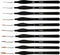 10 PCS Miniature Paint Brushes Kit, Fine Detail Painting Brush Micro Professional Tiny Paints Brush Set for Watercolor, Oil, Face, Acrylic, Nail, ...