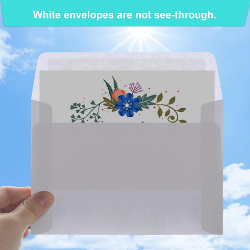Joyberg 70 Packs A4 Envelope, White A4 Envelopes, 4x6 Photo Envelopes for Invitations, Envelopes Self Seal for Weddings, Baby Shower, Photos, Post...