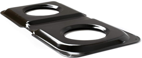 Range Kleen P501 Black Porcelain Rectangular Gas Stove Drip Pan, 16.875 x 8.125-Inches...