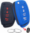 Silicone Rubber Key Fob Cover Compatible with 2019-2013 Hyundai Santa Fe Sport Sonata Tucson Santa Fe OSLOKA-875T (Suitable for Buttons with Eject...