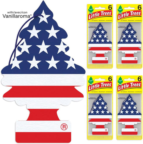 LITTLE TREES Car Air Freshener. Hanging Tree Provides Long Lasting Scent for Auto or Home. America, 24 Air Fresheners...