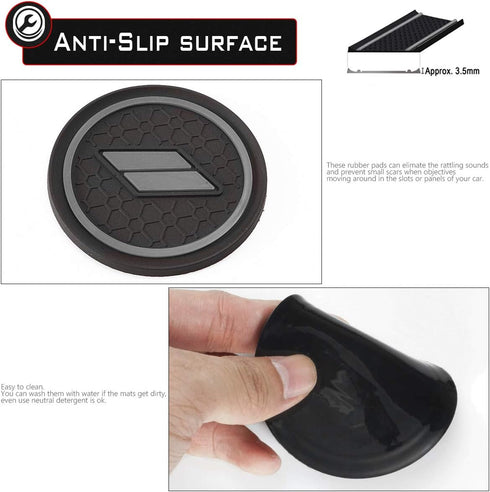 Auovo Anti dust Mats for Charger 2021 2020 2018 2017-2015 Accessories Custom Fit Cup Holder Liners Mats(6pcs/Set,Grey)...