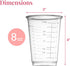 Prestee 50 Disposable Measuring Cups 8 oz - Plastic Paint Measuring Cups and Disposable Mixing Cups for Epoxy Resin - Versatile, Clear Measurement...