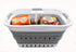 SAMMART 30L (8 gallon) Collapsible 3 Handled Plastic Laundry Basket - Foldable Pop Up Storage Container/Organizer - Space Saving Hamper/Basket (Wh...