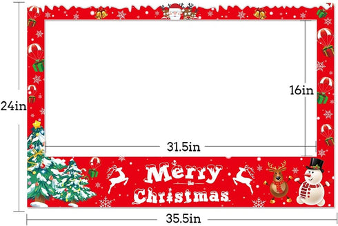 Christmas Photo Booth Props Frame Party Supplies - Xmas/Winter/Holiday New Year Decorations...
