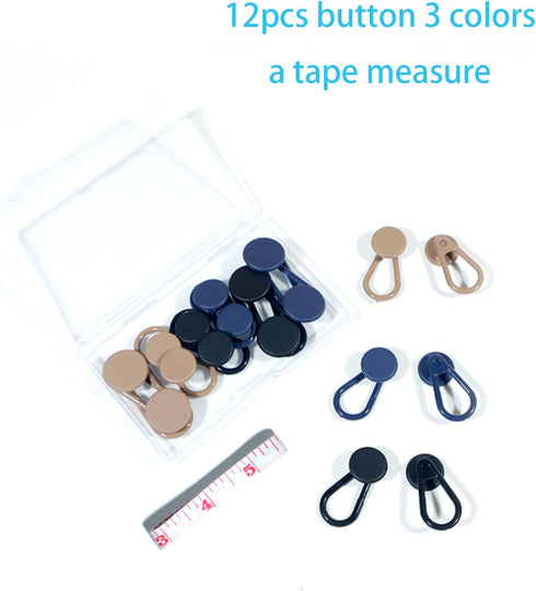 12PCS Button Extenders for Jeans, Jean Button Extender, Button Extender for Pants, Waist Extenders for Pants for Women for Men, Pants Waist Extens...