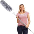 DELUX Microfiber Feather Duster Extendable Duster with 100 inches Extra Long Pole, Bendable Head & Long Handle Dusters for Cleaning Ceiling Fan, H...