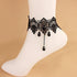 Romantic Retro Vintage Gothic Sexy Clear Rhinestone Anklet Foot Sandal Beach Wedding Jewelry Lace Ankle Bracelet Women Anklets Chain...