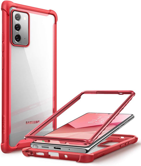 i-Blason Ares Clear Case for Galaxy Note 20 5G 6.7 inch (2020 Release), Dual Layer Rugged Clear Bumper Case Without Built-in Screen Protector (Red...