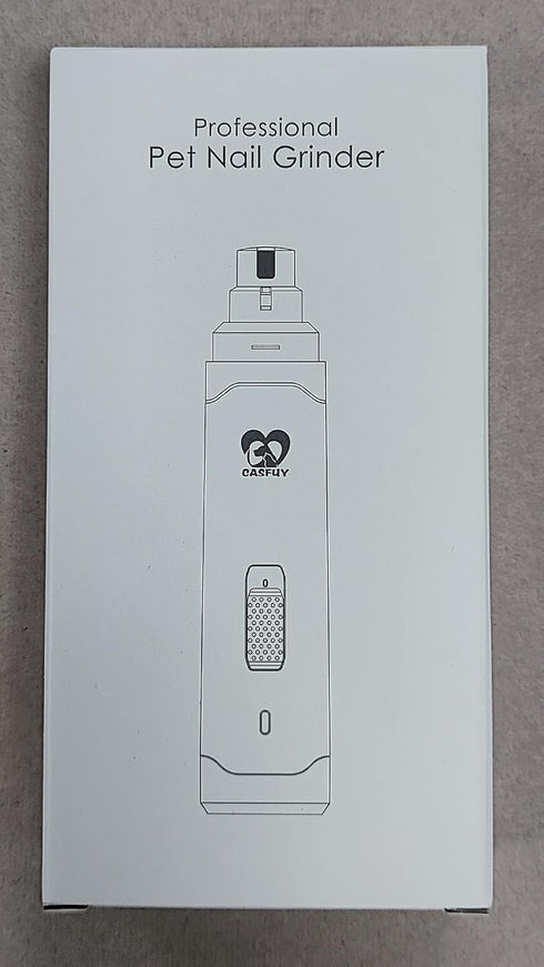 Casfuy Dog Nail Grinder Upgraded - Professional 2-Speed Electric Rechargeable Pet Nail Trimmer Painless Paws Grooming & Smoothing for Small Medium...