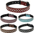 Dogs Kingdom 14.5"-20" Genuine Leather Padded Rhinestone Dog Collars Bling Dog Collar Pet Collar Small Medium Dog Customized Crystal Dog Collar Bl...