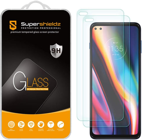 Supershieldz (2 Pack) Designed for Motorola (One 5G) and One 5G UW Tempered Glass Screen Protector, Anti Scratch, Bubble Free...