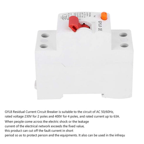 Current Circuit Breaker 230V AC RCCB Electric Leakage Circuit Breaker 6kV (25A)...