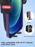 Rearview Mirror Phone Holder, 2024 Upgraded 360° Rotating Rear View Mount with Adjustable Arm Length, Multifunctional Universal Car All 4-7 Inch M...