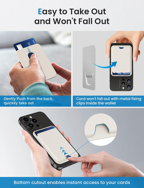 Kimguard for MagSafe Wallet, Magnetic New-Upgrade Card Wallet Holder, Easy to Take Card Strong Magnet Slim Wallet for iPhone 15/14/13/12 Series, W...