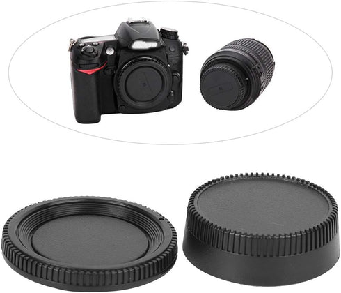 Camera Body and Lens Rear Kit for Nikon F Mount Cameras, Dustproof Lens Protector Cover and Body Protector Set, Scratch Resistant Camera Body Lens...