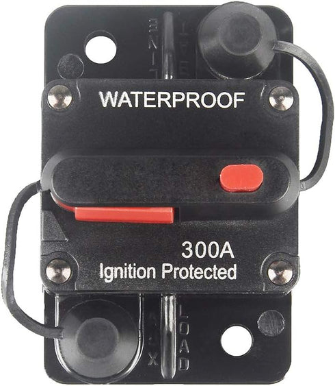 300 Amp Circuit Breaker with Manual Reset 12V-36V DC Waterproof Surface Mount for Car Audio Rv Marine Boat Truck Trolling Motors, 30-300A Car Spea...