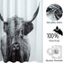 Cow Shower Curtain - White Shower Curtains for Bathroom Decor, Black and White Gray 3D Art Print (72x84,Grey Highland Cow)...