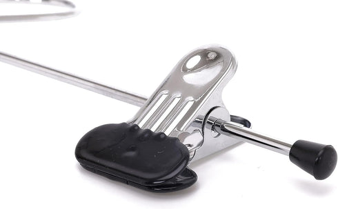 6 Quality Pants Hangers Heavy Duty Add-on Skirt/Slack Metal Hanger, Extra Wide Adjustable Clips, Multi Stackable Add on Hangers, Chrome, Jeans, Bo...