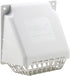Deflecto Wide Mouth Dryer Vent Hood with Removable Bird Guard, Damper, Weather-Resistant, 4 Inches Hood, White (HR4W)...