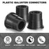 Plastic Baluster Connectors for 3/4" Od Round Balusters Black Baluster Adapter for Deck Handrails Balusters Stair Home House Indoor Outdoor(100 Pc...