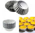 NNon-Stick Egg Tart Molds, Carbon Steel Mini Baking Cup, Reusable Baking Tinplate Round Muffin Cups, Cupcake Cake Muffin Mold Tin Pan for Pies, Ch...