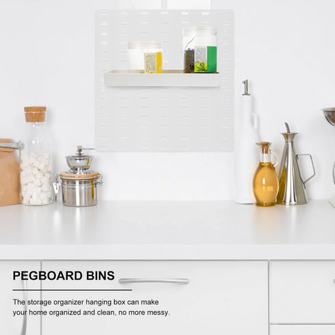 iplusmile Pegboard Bins Plastic Pegboard Parts Storage Box with Hook Pegboard Accessories for Organizing Hardware Attachments Craft Room Tool Shed...