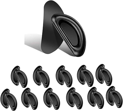 Eyeglass Nose Pads, Stick on Anti-Slip Soft Silicone Adhesive Nose Pads for Glasses Eyeglasses Sunglasses 12 Pairs Black...