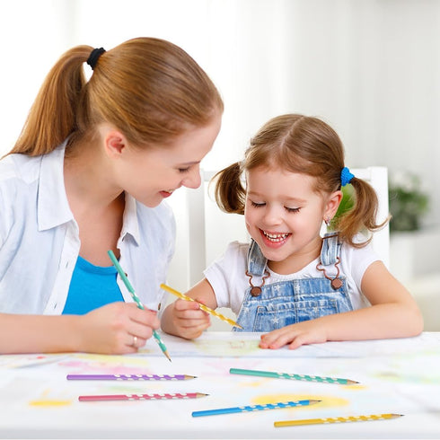 AUAUY Colored Rod Capped Hole Pencil - 5 Colors - 12 Pieces...