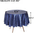 JYFLZQ Navy Blue Sequin Tablecloth - 50" Small Round Sparkly Glitter Metallic Table Cloths Table Cover Overly for Graduation, Retirement, Birthday...