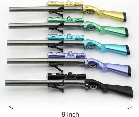 5 Pieces Novelty Cool Sniper Gun Shape LED Light Gel Pens, Novelty Pens Interesting Sniper Gun Pens for Boys...