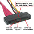 chenyang SAS to SATA Cable,SFF-8482 SAS 29 Pin to SATA 22Pin Hard Disk Drive Raid Extension Cable with 15 Pin SATA Power Port...