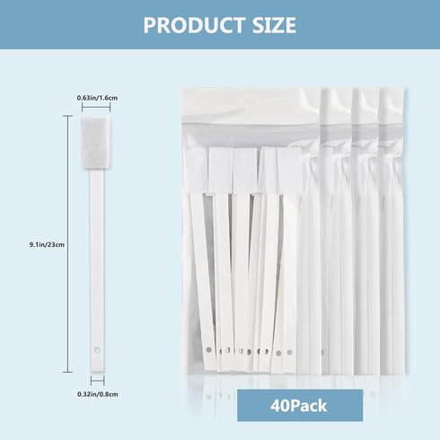 40 Pcs Disposable Crevice Cleaning Brushes, Disposable Toilet Brush Set Small Crevice Cleaning Tools Crevice Hole Detail Cleaning Brushes for Wind...