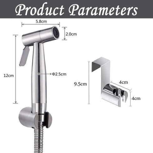 Bidet Sprayer Head, Stainless Steel Handheld Bidet Sprayer kit with Hook, Baby Cloth Diaper Sprayer, Easy to Install for Personal Hygiene and Bedp...