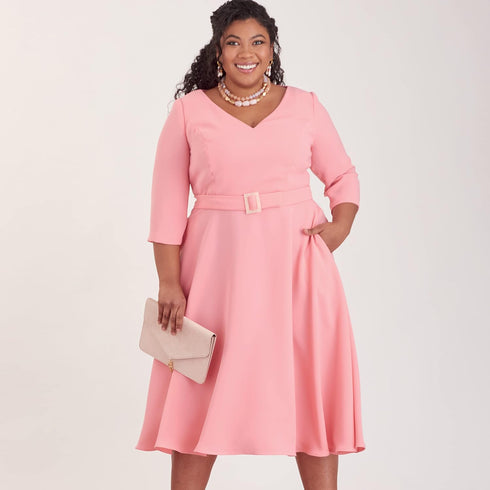 Simplicity Misses' Jacket and Dress Sewing Pattern Kit, Code S9474, Sizes 26W-28W-30W-32W, Multicolor...