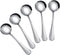 Soup Spoons, 5-Pack Stainless Steel Spoons Silverware Round Cereal Spoon Dinner Spoons Tablespoons Set for Bouillon Dessert Ice Cream Kitchen Cook...
